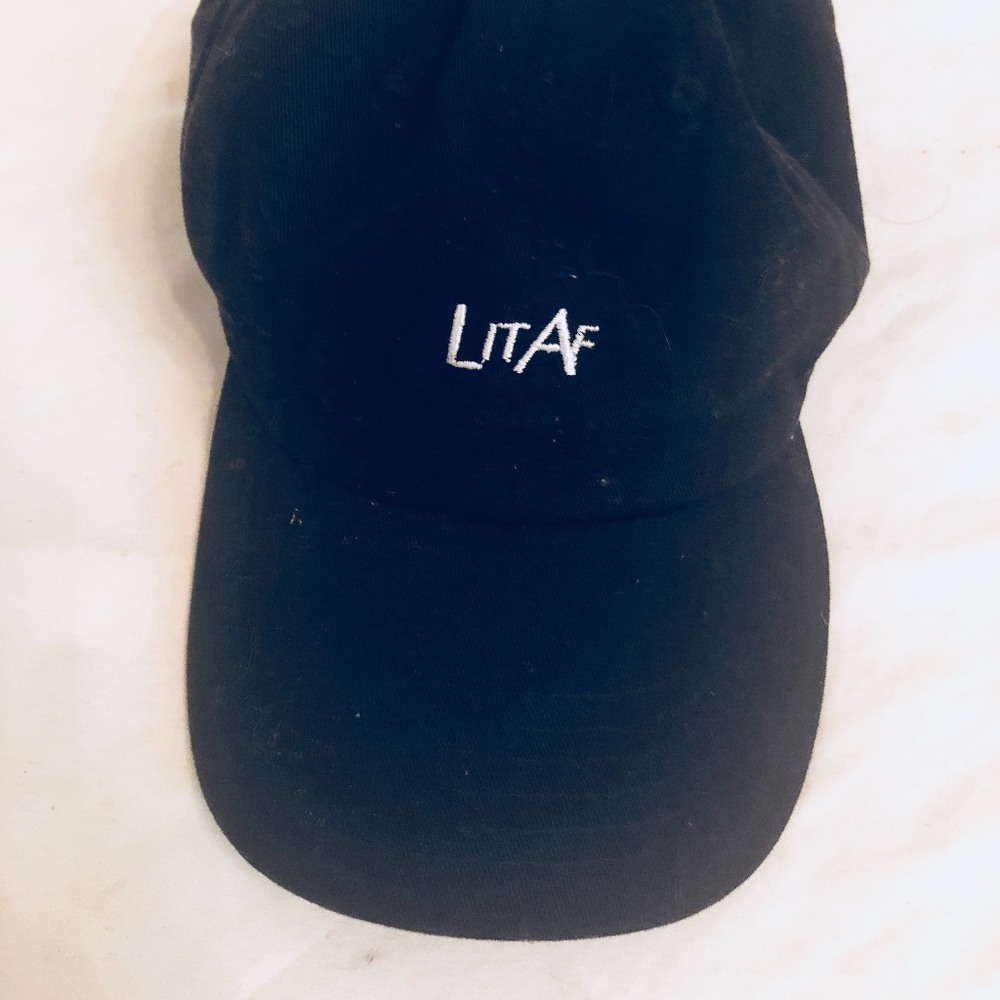 Black Lit AF baseball cap dad hat preworn